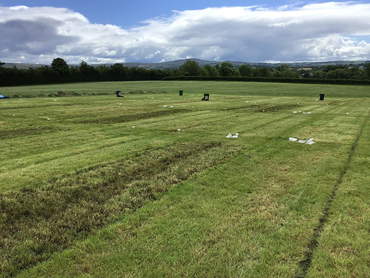 Field with trials.